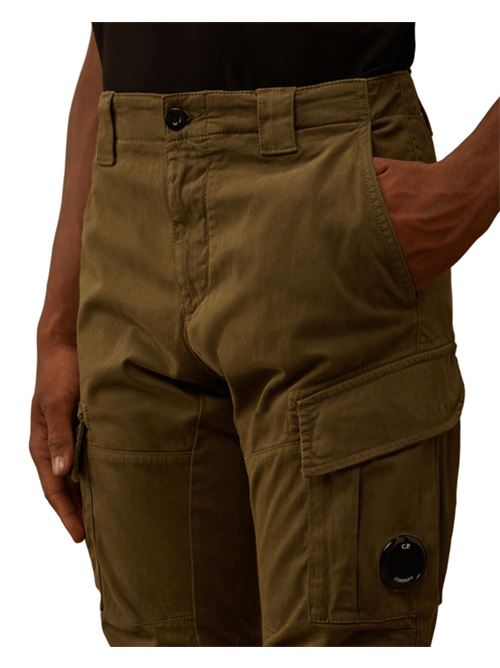 Panataloni da uomo in cotone stretch, cargo, colore ivy green C.P. COMPANY | PA731A5529G683